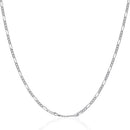 14k White Gold Solid Figaro Chain 1.9mm