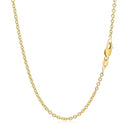 14k Yellow Gold Round Cable Link Chain 1.9mm