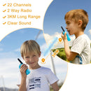 Kid Walkie Talkies 22 Channels 2 Way Radio Gift Toy Backlit LCD 3KMs Range Walky Talky Adventures Camping Hiking