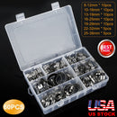 60Pcs Hose Clamp Set Stainless Steel Adjustable Worm Gear Assortment Pipe Tube Hose Clip Kit For Plumbing Automotive Mechanical