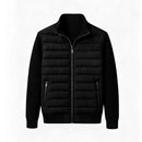 Stand-collar Patchwork Fashion Casual Zip-up Cardigan Cotton-padded Coat