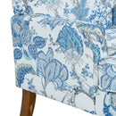 Floral Upholstered Accent Chair with Nailhead Trim