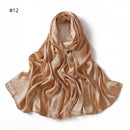 Womens Satin Patterned Jacquard Headscarf