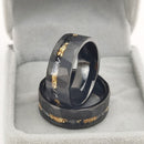 Gold Foil Debris Tungsten Ring
