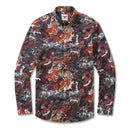 Long Sleeve Hawaiian Shirt For Men Tiger in the Mist Cotton Button-down Aloha Shirt