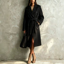 Double-breasted Belted Mid-length Wool Coat