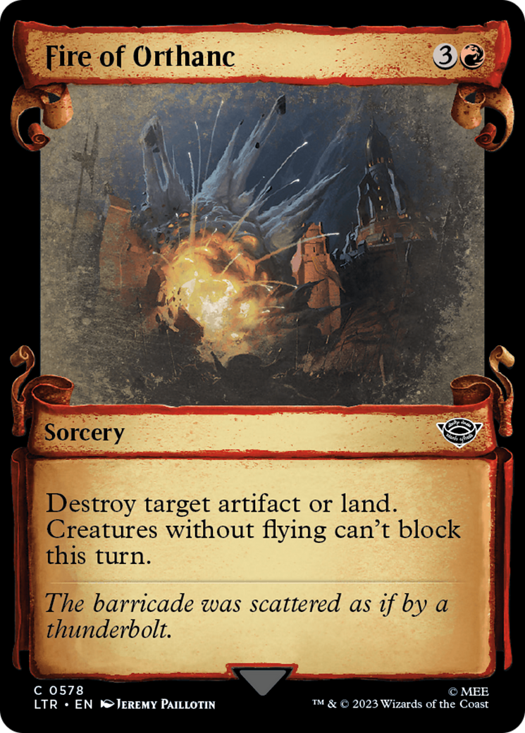 Fire of Orthanc (LTR-578) - The Lord of the Rings: Tales of Middle-earth: (Showcase) Foil