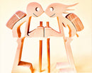 DIY Wooden Dog Figurine Sculpture Home Decor