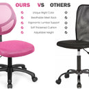 Low-back Computer Task Chair with Adjustable Height and Swivel Casters