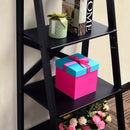 4-tier Leaning Free Standing Ladder Shelf Bookcase-White