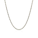 10k White Gold Solid Diamond Cut Rope Chain 1.5mm