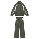 Men's Sport Suit Spring And Autumn Color Contrast Patchwork Stand-up Collar Jacket