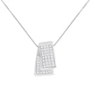 14KT White Gold Diamond Box Pendant Necklace (1 cttw, H-I Color, SI2-I1 Clarity)