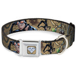 Catwoman Diamond Full Color Tans Seatbelt Buckle Collar - CATWOMAN-NINE LIVES OF A FELINE FATALE Pose2/Jewelry/Black Cat Tans