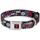 MARVEL UNIVERSE Spider-Man Full Color Seatbelt Buckle Collar - JRNY-Spider-Man in Action2 w/AMAZING SPIDER-MAN