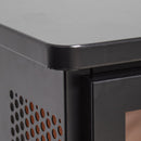 Electric Fireplace Stove Heater 18" with 3-Sided Flame View