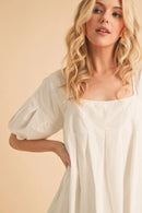 Aemi + Co Square Neck Babydoll Dress with Pockets
