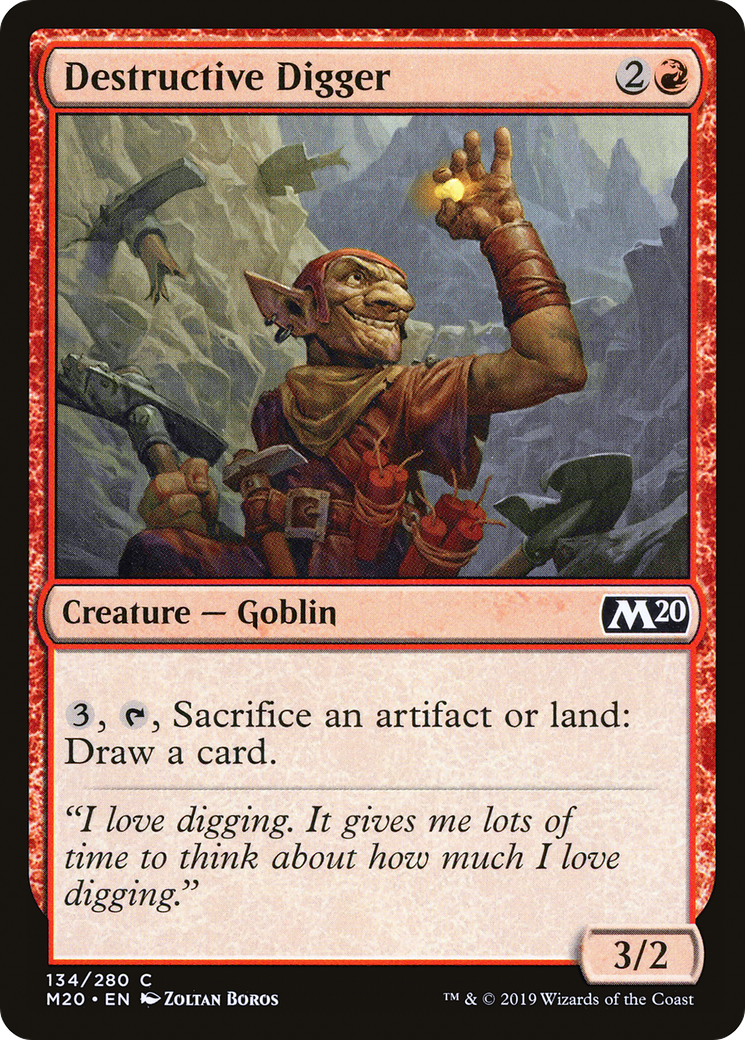 Destructive Digger (M20-134) - Core Set 2020 Foil