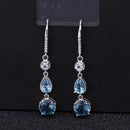 Elegant Gemstone S925 Silver Earrings