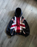 Fashionable Patchwork Hooded Zip-Up Sweatshirt Jacket