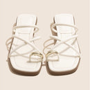 Summer New Versatile Fairy Style Toe Covering Casual Slippers