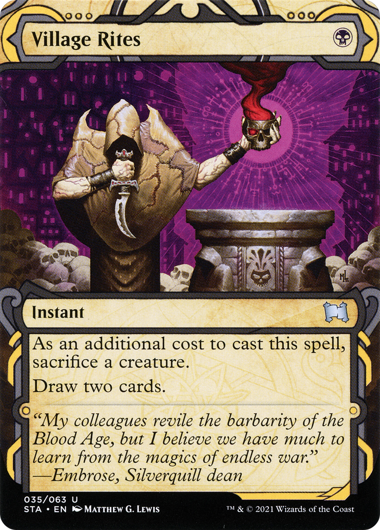 Village Rites (STA-035) - Strixhaven Mystical Archive: (Showcase) (Borderless)