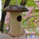 Wooden Bee Mushroom Shape Hummingbird Feeder Pendant