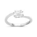 0.33 Carat Genuine White Diamond 18K White Gold Ring (F-G Color, VVS-VS Clarity)