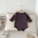 Newborn Clothes Baby Spring And Autumn Solid Color Long Sleeve Butt Wrap Clothes