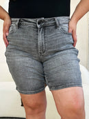 Judy Blue Full Size High Waist Washed Denim Shorts