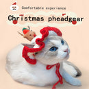 Christmas Tree Pet Head Cover Crochet Cat Dog Hat