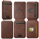 Android Universal Phone Magnetic Card Holder MagSafe Magnetic Ring PU Leather