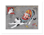 Daruma Cat Print