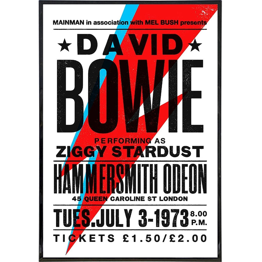 David Bowie 1972 Show Poster Print Print The Original Underground 