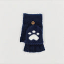 Half-finger Knitted Warm Cat-claw Gloves