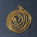 3.2mm 14k Yellow Gold Classic Solid Miami Cuban Chain