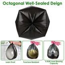 4 Rolls Black Trash Bags – 5.3 Gallon, Unscented & Leak-Resistant