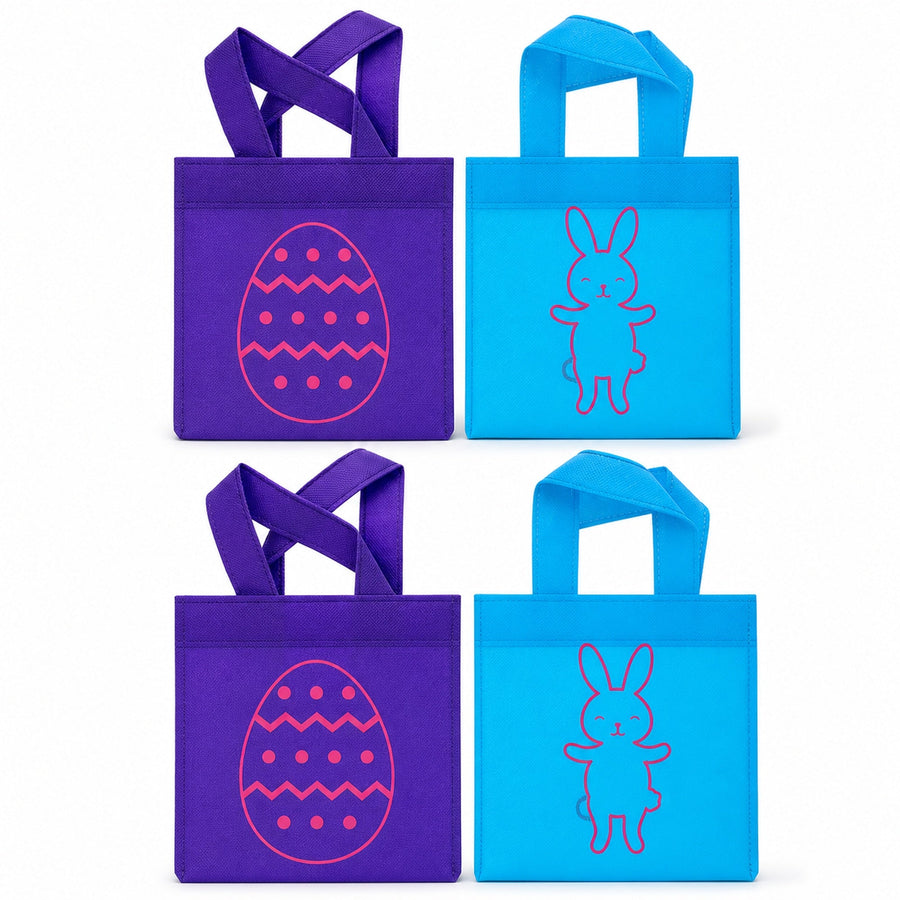 Set of 4 Easter Tote Bags 6 Inches x 9 Inches