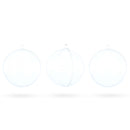 Set of 3 Openable Fillable Clear Plastic Ball Christmas Ornaments DIY Craft 4 Inches