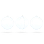 Set of 3 Openable Fillable Clear Plastic Ball Christmas Ornaments DIY Craft 4 Inches