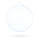 Set of 3 Openable Fillable Clear Plastic Ball Christmas Ornaments DIY Craft 4 Inches