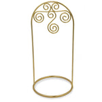 Gold Tone Metal Swirl Arch Ornament Stand Display 7.75 Inches