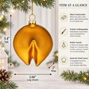 Fortune Cookie Glass Christmas Ornament
