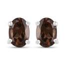 3.14 Carat Genuine Smoky Quartz .925 Sterling Silver Jewelry Set