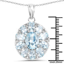 7.65 Carat Genuine Blue Topaz .925 Sterling Silver Pendant
