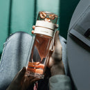 Glass Water Bottle with Tea Infuser and Double Wall