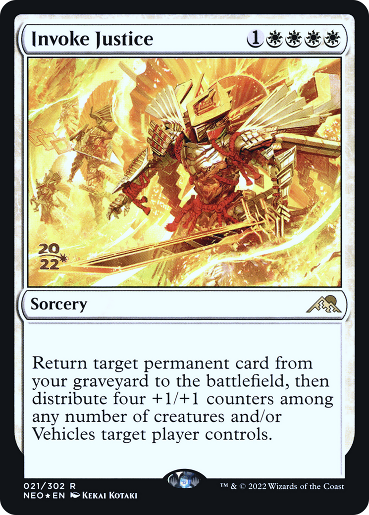 Invoke Justice (PRE-21S) - Kamigawa: Neon Dynasty Promos Foil