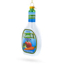 Ranch Dressing Bottle Blown Glass Christmas Ornament