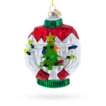 Ugly Christmas Sweater Blown Glass Christmas Ornament