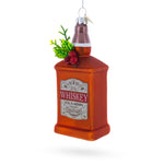 Whiskey Bottle Blown Glass Christmas Ornament